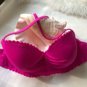 Victoria’s Secret Hot Pink Halter Bikini Top 36C